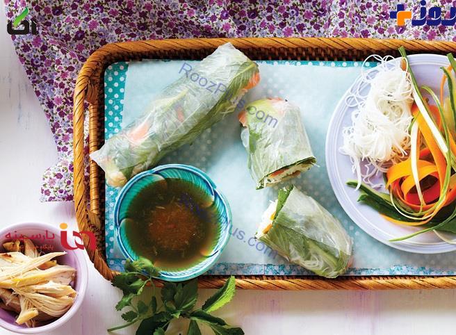 رول های بهاری یک غذای مخصوص کشور ویتنام