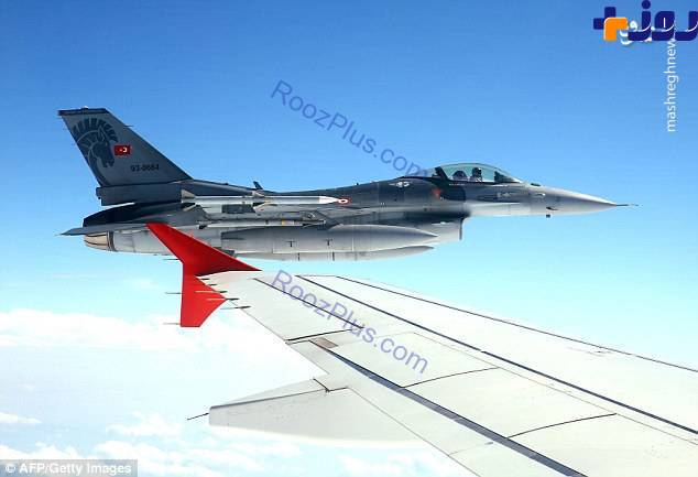 تصاویر/ حفاظت از اردوغان با جنگنده F16