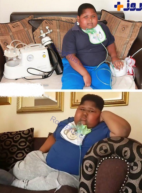 چیزهای عجیبی که پسربچه چاق آفریقایی می خورد+ عکس