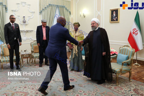 لباس متفاوت رییس مجلس آفریقای جنوبی در دیدار با روحانی +تصاویر
