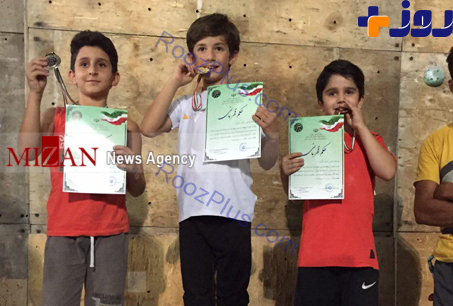 پسر مجری تلویزیون قهرمان مسابقات سنگ نوردی شد +تصاویر