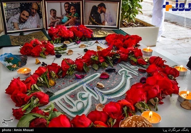 جشن تولد شهید مدافع حرم در کنار مزارش/تصاویر