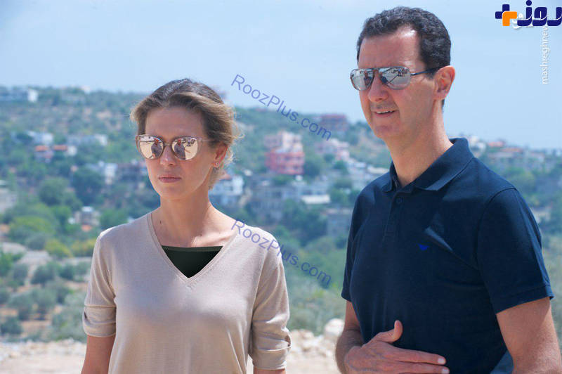 بشار اسد و همسرش در شهر ساحلی طرطوس +تصاویر
