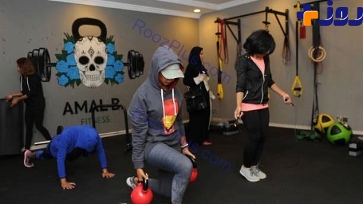ورزش کردن زنان عرب در باشگاه ورزشی+تصاویر
