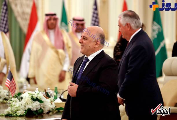 نشست مشترک پادشاه عربستان، وزیر خارجه آمریکا و نخست وزیر عراق +تصاویر