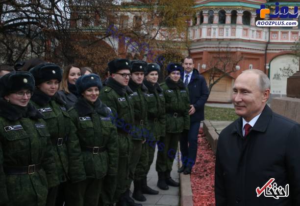 ادای احترام پوتین به نماد وطن پرستی +تصاویر