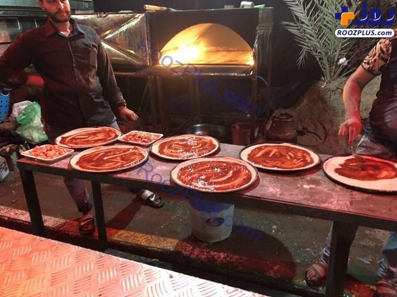 گزارش تصويري/متفاوت ترين نذري ها در كربلا ، از كباب تركي تا پيتزا