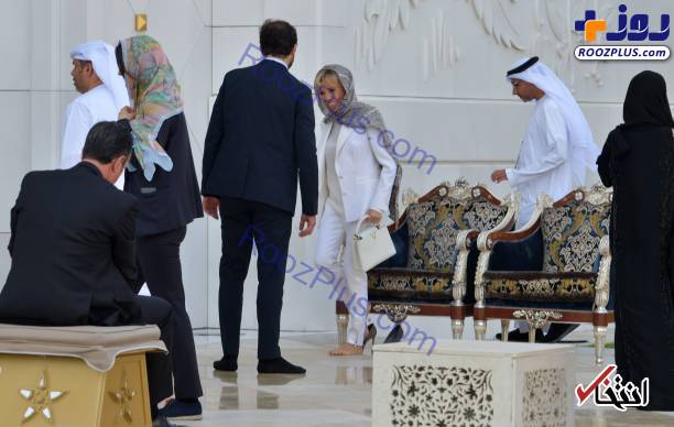 تصاوير/حجاب جالب همسر رئيس جمهور فرانسه در ابوظبي امارات