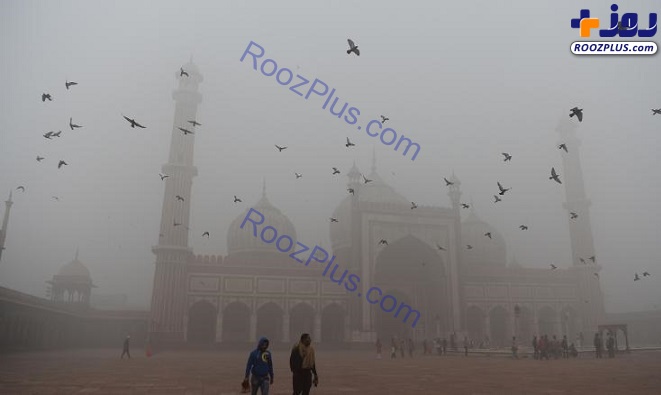 تصويري باورنكردني از ميران آلودگي هوا در دهلي هند