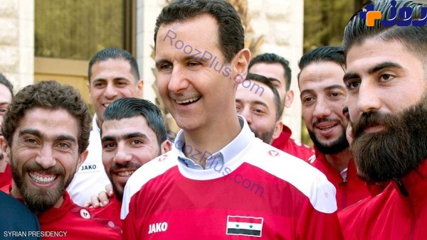 عکس/استقبال ویژه بشار اسد از بازیکنی که 6 گل به دروازه بان پرسپولیس زد!
