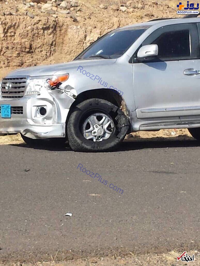 عکس/ خودرویی که علی عبدالله صالح با آن درحال فرار از صنعا بود