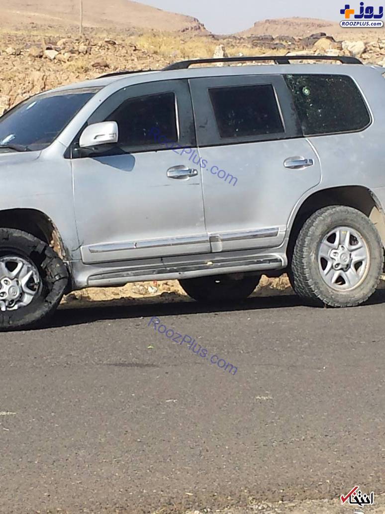 عکس/ خودرویی که علی عبدالله صالح با آن درحال فرار از صنعا بود