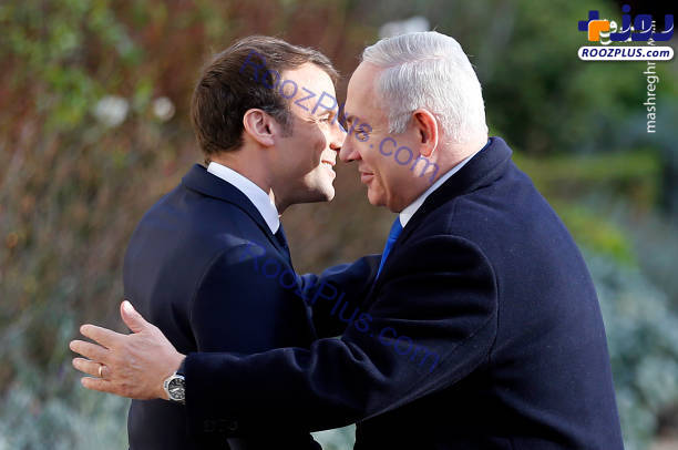 عكس/ رئيس جمهور جوان فرانسه در آغوش اسرائيل