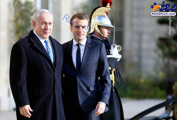عكس/ رئيس جمهور جوان فرانسه در آغوش اسرائيل