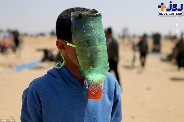 ماسک عجیب نوجوان فلسطینی+عکس