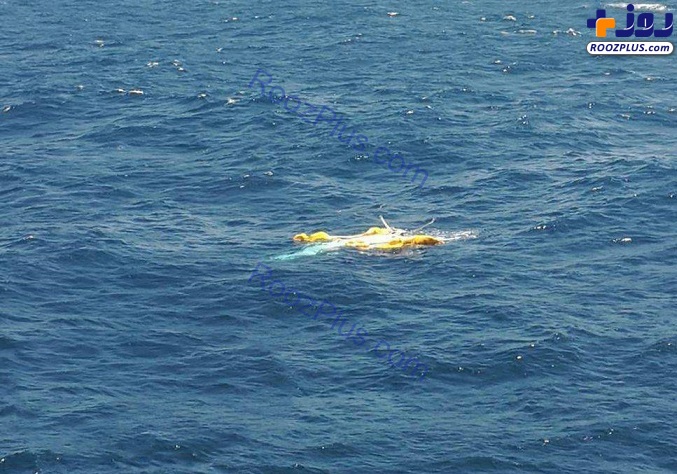 تصاویر بالگرد سقوط کرده شرکت نفت فلات قاره در آب‌های خلیج فارس