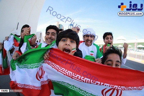 گزارش تصویری از حضور تماشاگران ایرانی در ورزشگاه آل‌نهیان