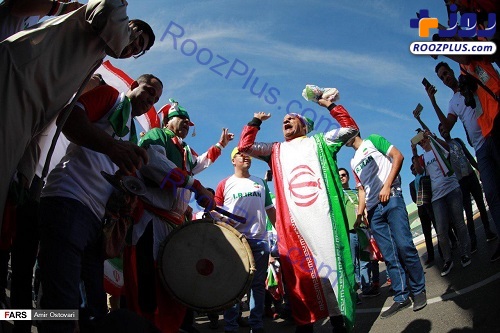 گزارش تصویری از حضور تماشاگران ایرانی در ورزشگاه آل‌نهیان