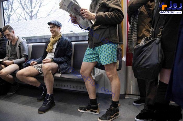 مردم بدون شلوار در مترو +عکس
