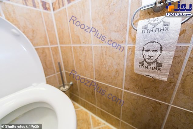 تصویر «پوتین» روی دستمال توالت وزیر دفاع انگلیس! +عکس