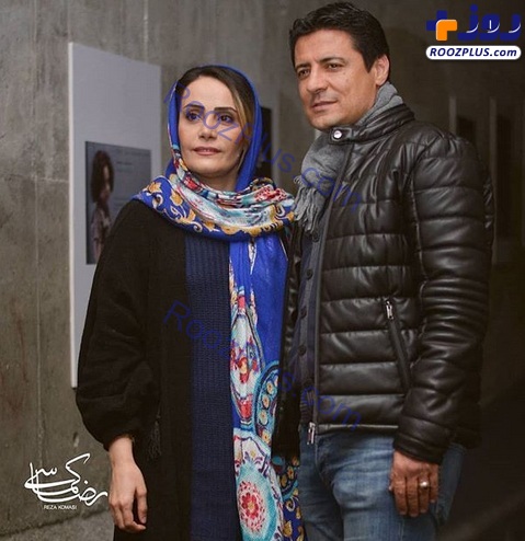 علیرضا فغانی و همسرش در مراسم اکران فیلم اتاق تاریک +عکس