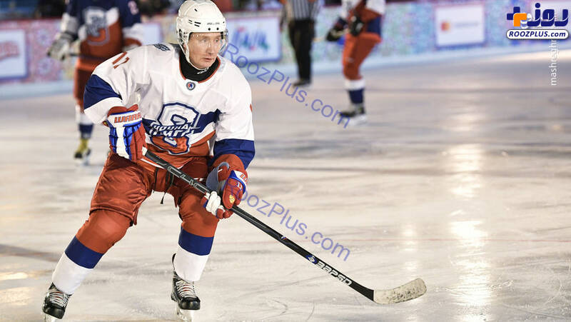 حضور پوتین در بازی هاکی روی یخ+عکس