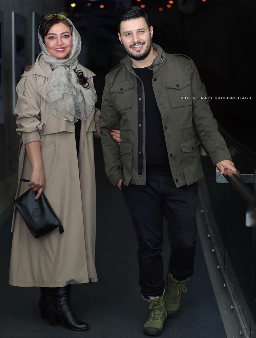 جواد عزتی و همسرش مه لقا باقری در جشنواره فیلم فجر +عکس