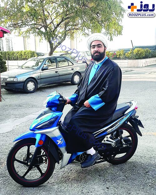 روحانی موتورسواری که عشق موتورکراس است +عکس