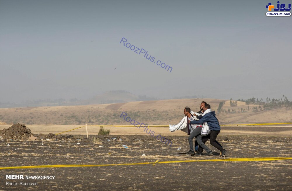 اتیوپی در شوک سقوط هواپیمای مسافربری +عکس‎