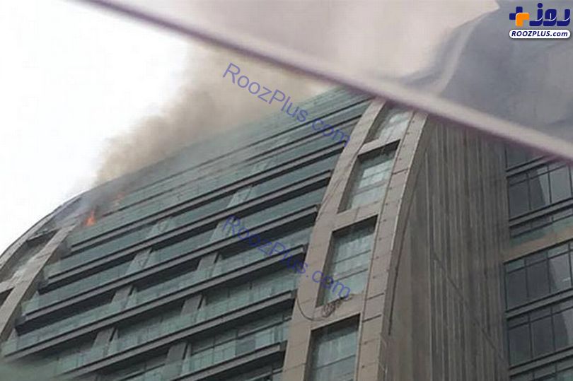 برج‌ ترامپ در جمهوری آذربایجان آتش گرفت + عکس
