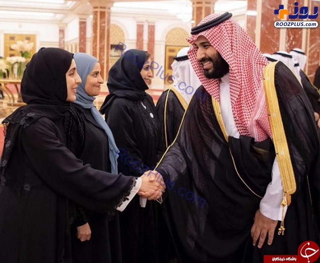 عکس/ رفتار غربزده بن سلمان در ملاقات با دختر مشهور اماراتی