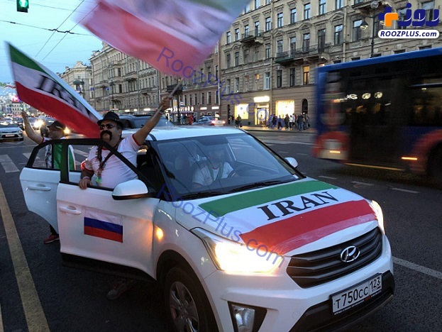 شادی هواداران ایران در شهر سن پترزبورگ روسیه+ تصاویر