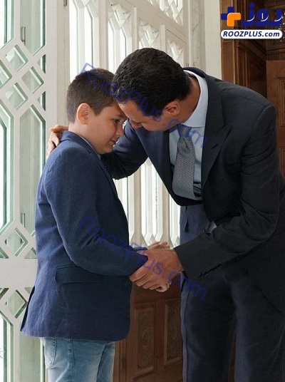دیدار اسد و همسرش با خانواده‌های نظامیان روس+عکس