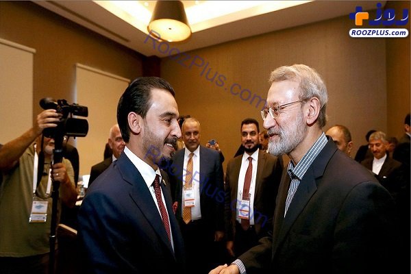 عکس/ دیدار علی لاریجانی با رئیس مجلس عراق