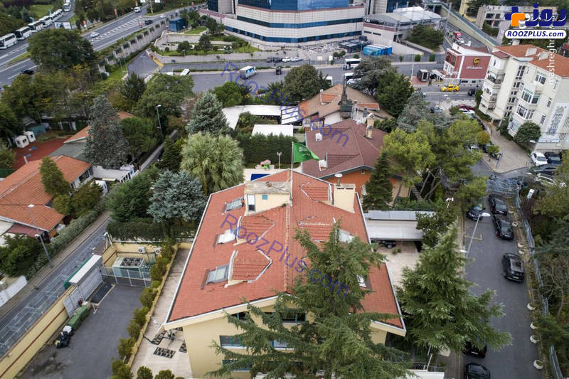 تصاویر هوایی از سفارت عربستان در ترکیه