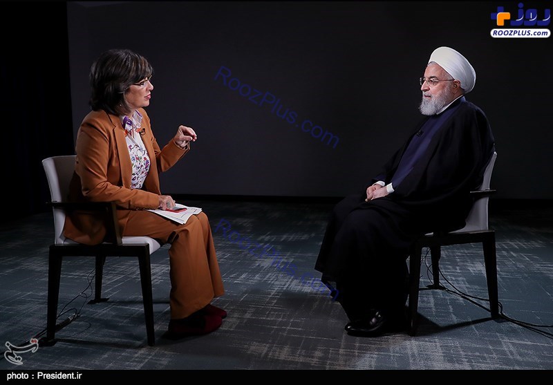 روحانی در مصاحبه با شبکه های تلویزیونی CNN و PBS آمریکا+عکس