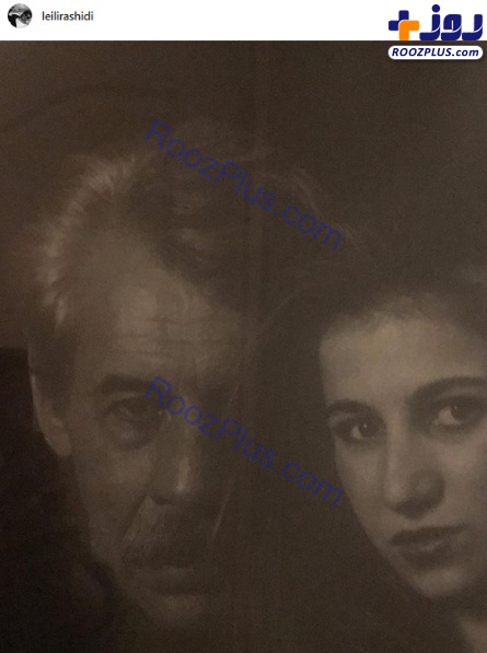 عکس زیبا و قدیمی «لیلی رشیدی» در کنار مرحوم پدرش +عکس