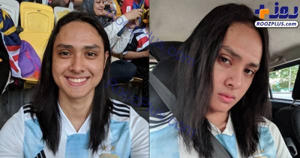 چهره‌ زنانه یک مرد در استادیوم برایش دردسرساز شد! +عکس