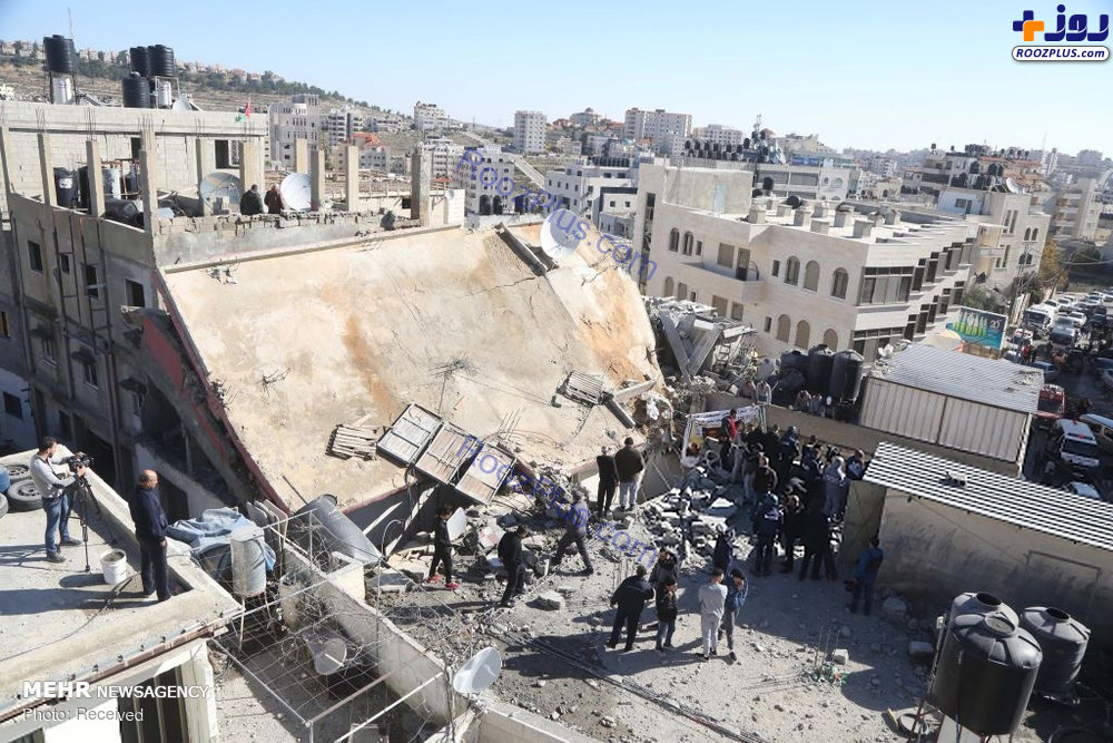تخریب خانه شهید فلسطینی توسط صهیونیست ها +عکس