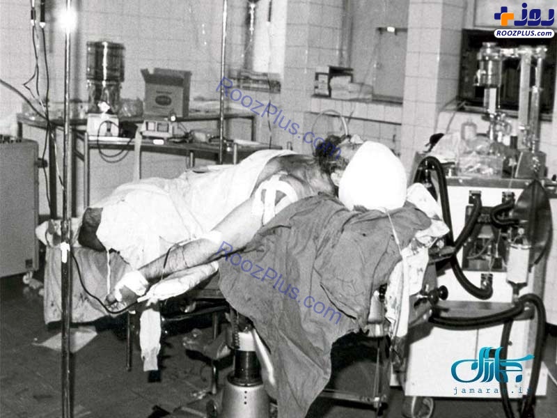 شهید مفتح پس از ترور در بیمارستان+عکس