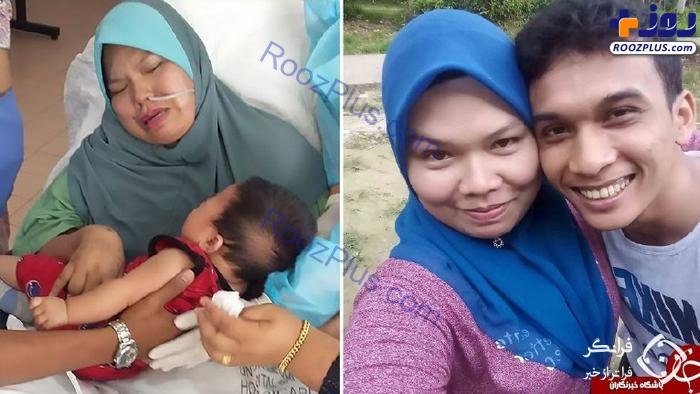 زنی که ۵ ماه بعد از کما قیافه نوزادش را دید +تصاویر