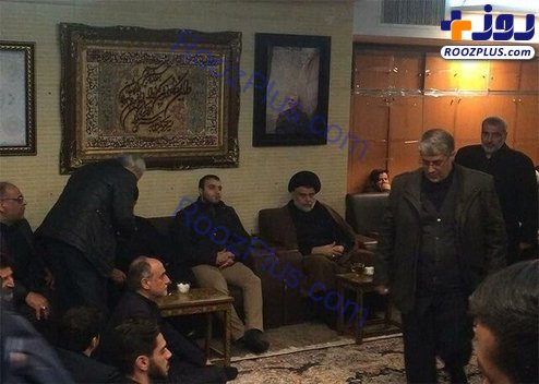 حضور مقتدی صدر در منزل شهید سردار سپهبد سلیمانی +عکس