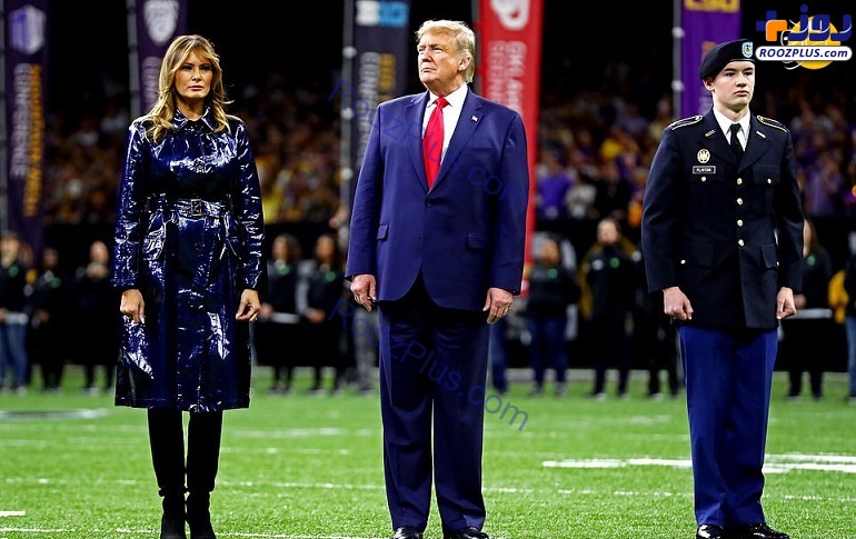 عکس/ ترامپ با ملانیا تماشاگر مسابقه فوتبال آمریکایی