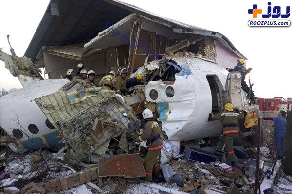 سقوط هواپیمای مسافربری در قزاقستان با ۱۰۰ سرنشین+عکس
