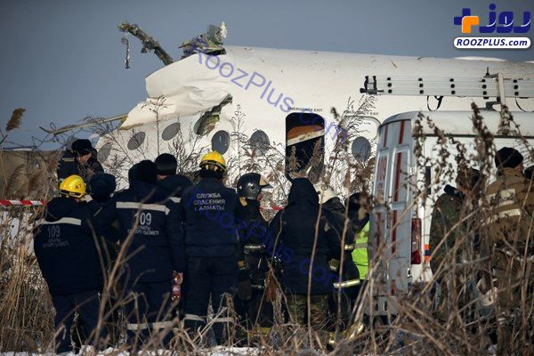 سقوط هواپیمای مسافربری در قزاقستان با ۱۰۰ سرنشین+عکس