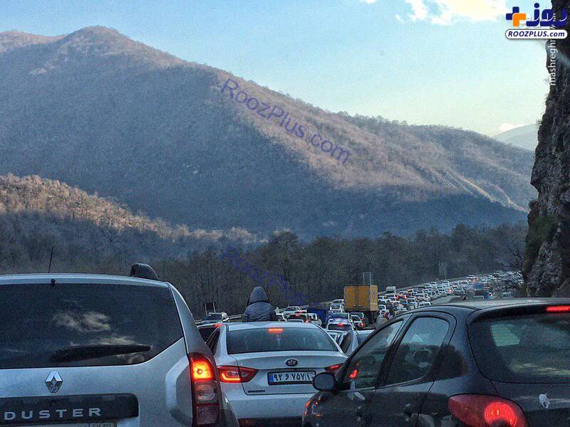 عکس/ ترافیک سنگین در جاده هراز