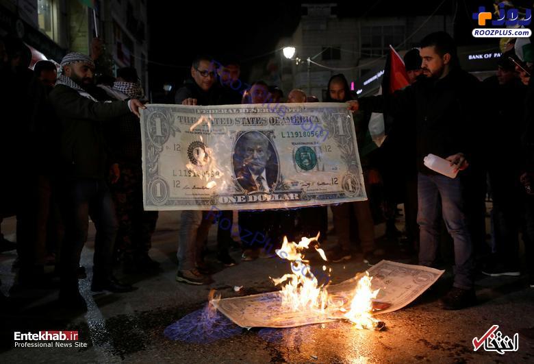 عکس/تصاویری خاص خشم فلسطینی‌ها از معامله قرن