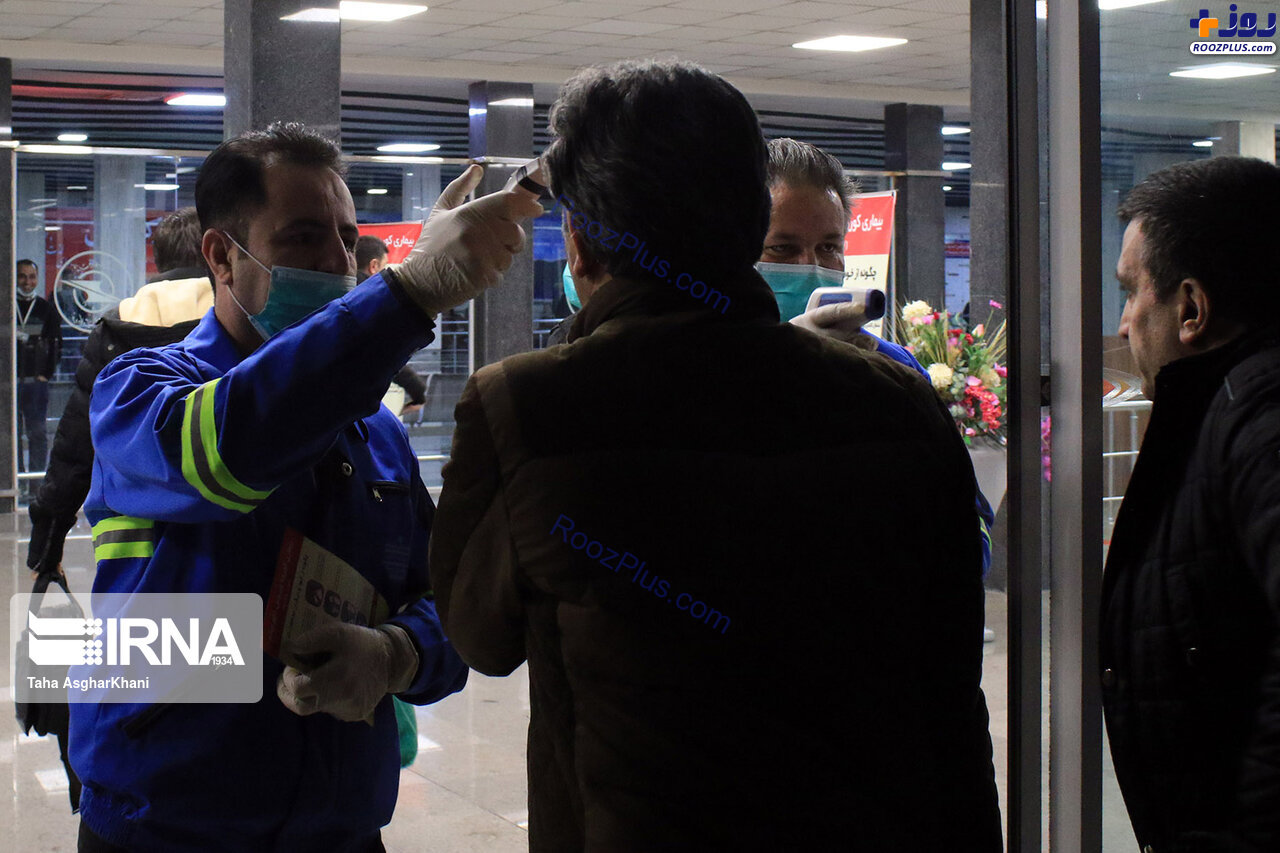 کنترل ویروس کرونا در فرودگاه ارومیه +عکس