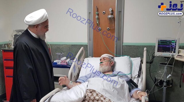 رئیس جمهور از حجت‌الاسلام شهیدی عیادت کرد +عکس