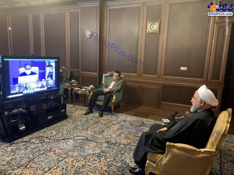 جلسه ویدئو کنفرانس ستاد ملی مقابله با کرونا به ریاست روحانی +عکس
